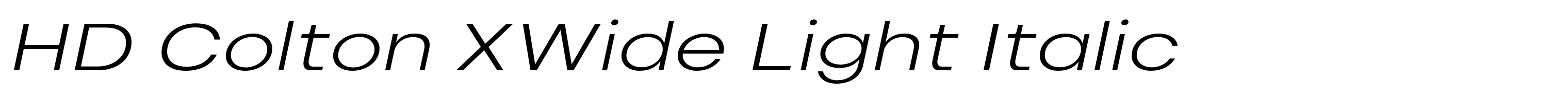HD Colton XWide Light Italic